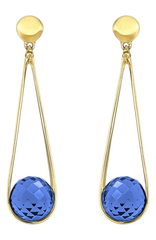Mini Ipanema Drop Earrings in Midnight Blue/Gold