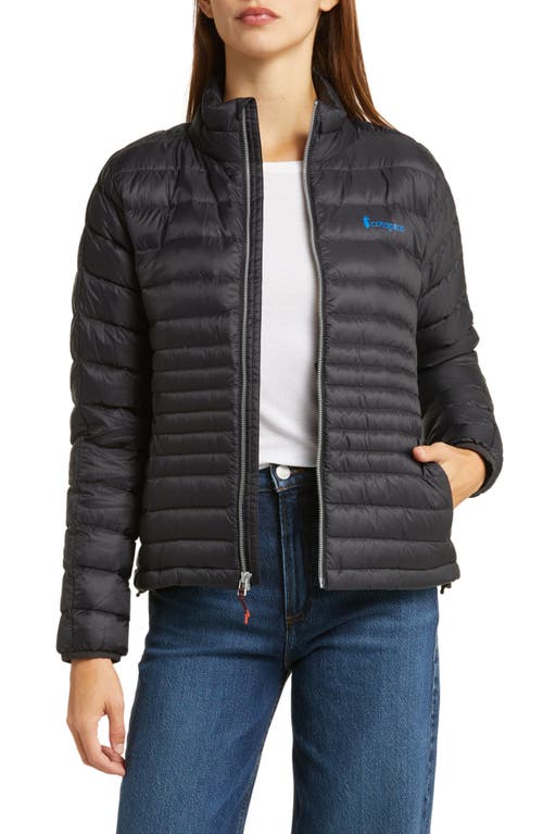 Fuego Water Resistant 800 Fill Power Down Puffer Jacket in Black