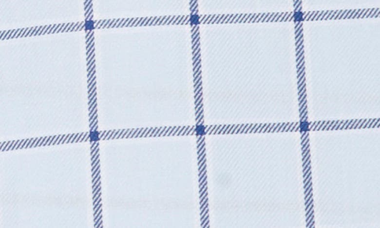 Shop Lorenzo Uomo Trim Fit Textured Windowpane Dress Shirt In Light Blue/ Navy