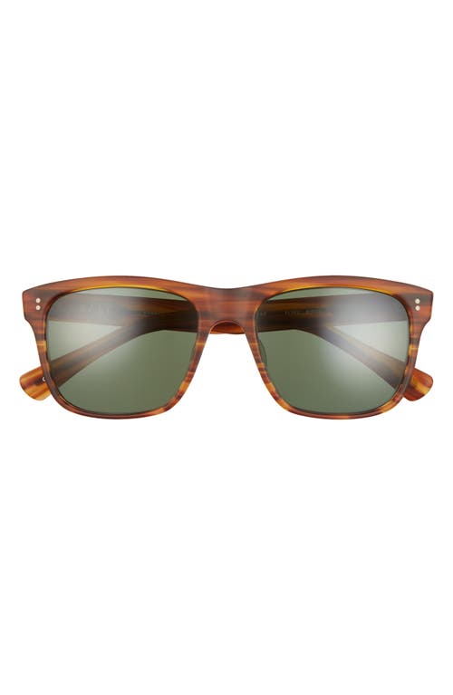 Elihu 57mm Polarized Sunglasses in Matte Woodgrain/G-15