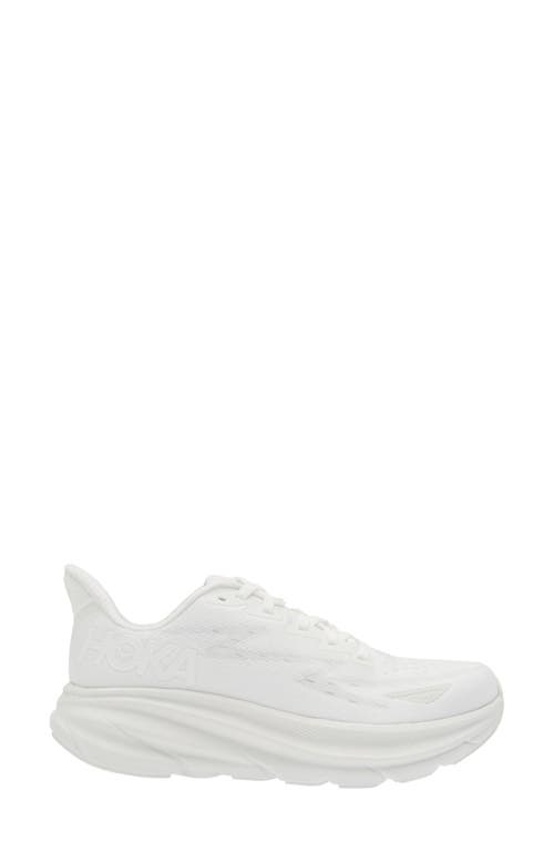 Shop Hoka Clifton 9 Running Shoe In White/white