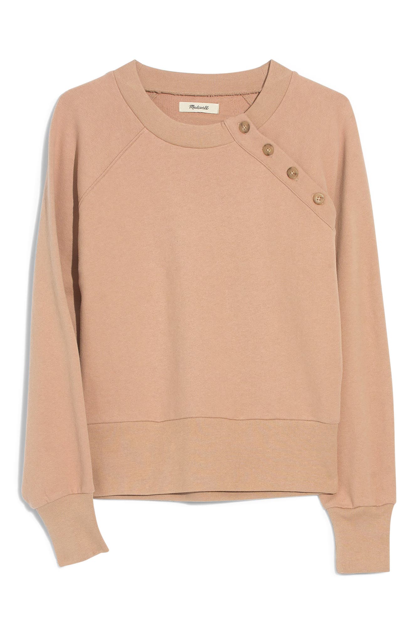 madewell button detail sweatshirt