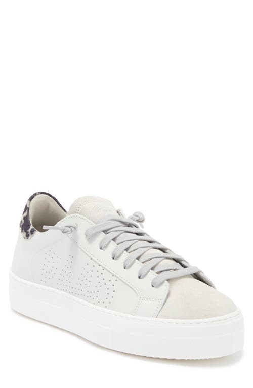 Shop P448 Thea Platform Sneaker In White/snow Leopard Print