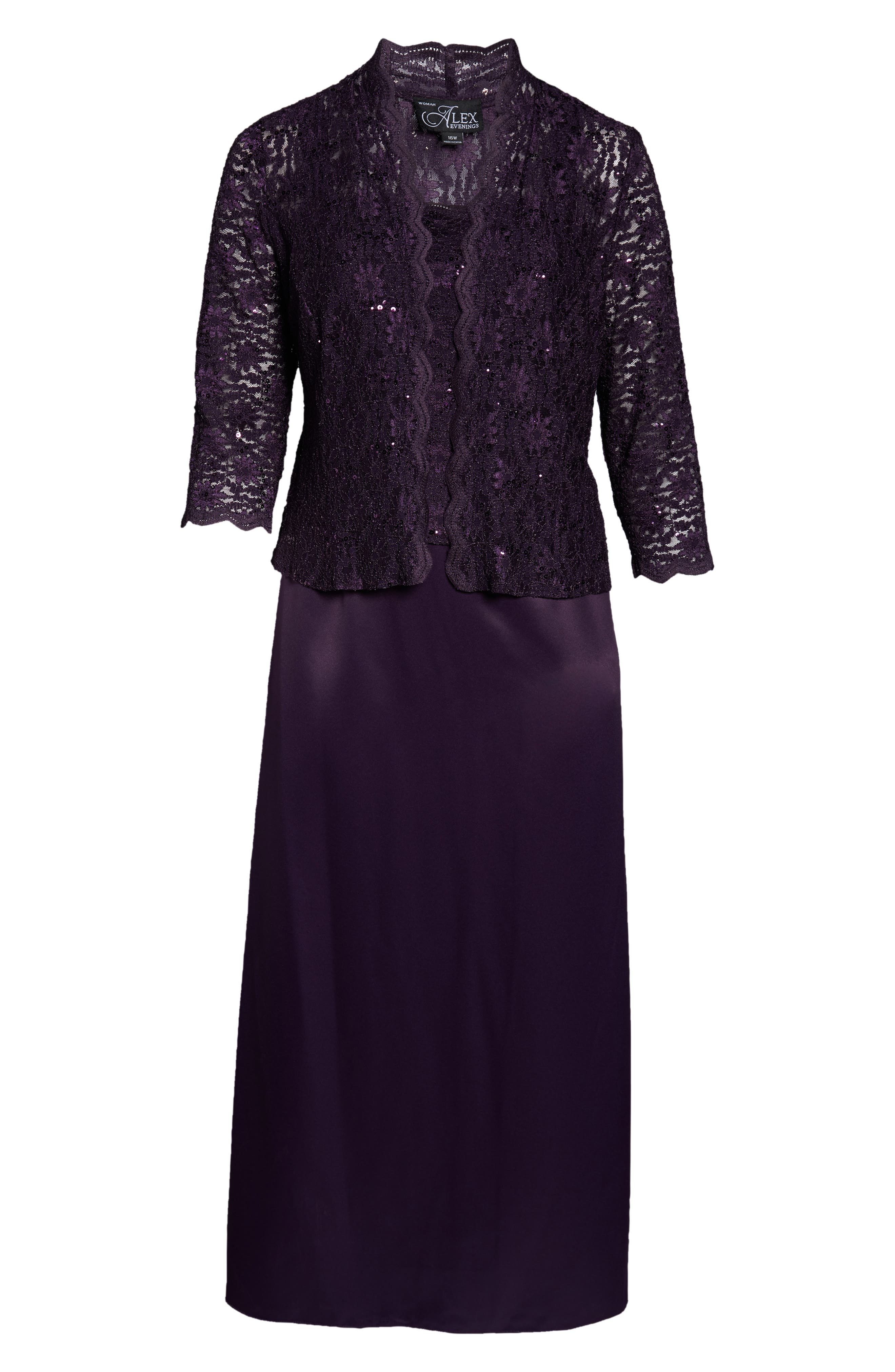 Alex Evenings Alex Evening ALine Gown & Lace Jacket Nordstrom