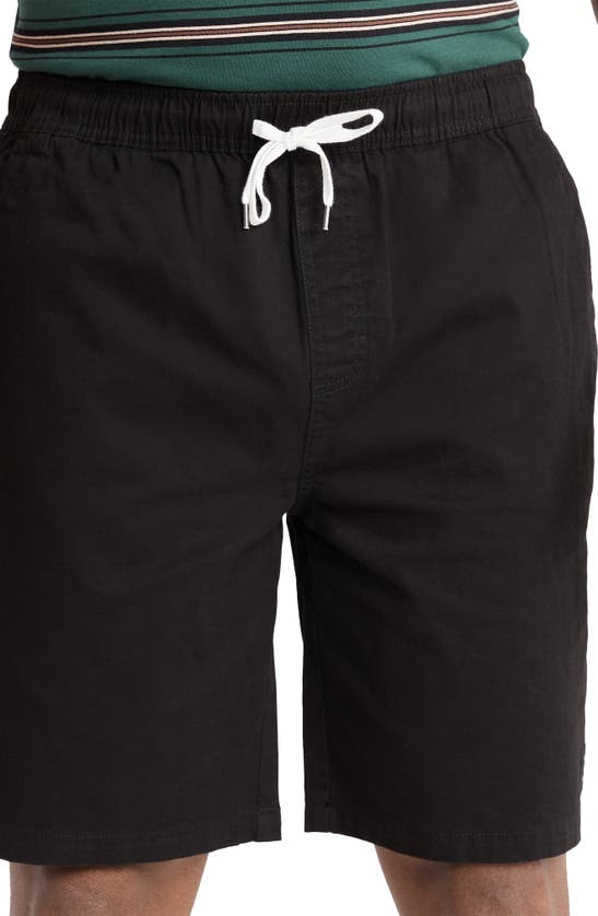Shop Johnny Bigg Finn Elastic Waist Stretch Walking Shorts In Black