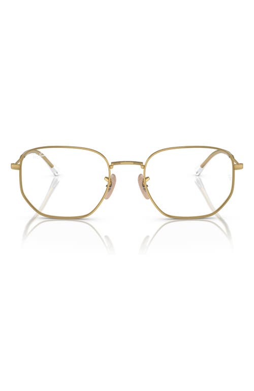 Ray-Ban 51mm Oval Optical Glasses in Gold Flash at Nordstrom