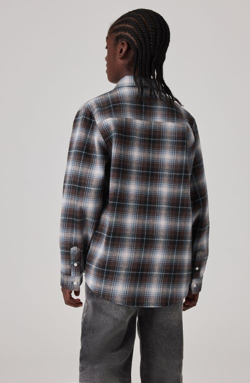 Smallsaints By Allsaints Kids' Plaid Long Sleeve Cotton Flannel Button-up Shirt In Black