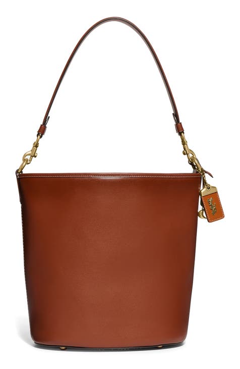 BIBI brown leather bucket bag