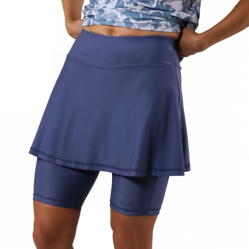 Shop Uv Skinz Skirted Swim Jammerz In Washed Navy