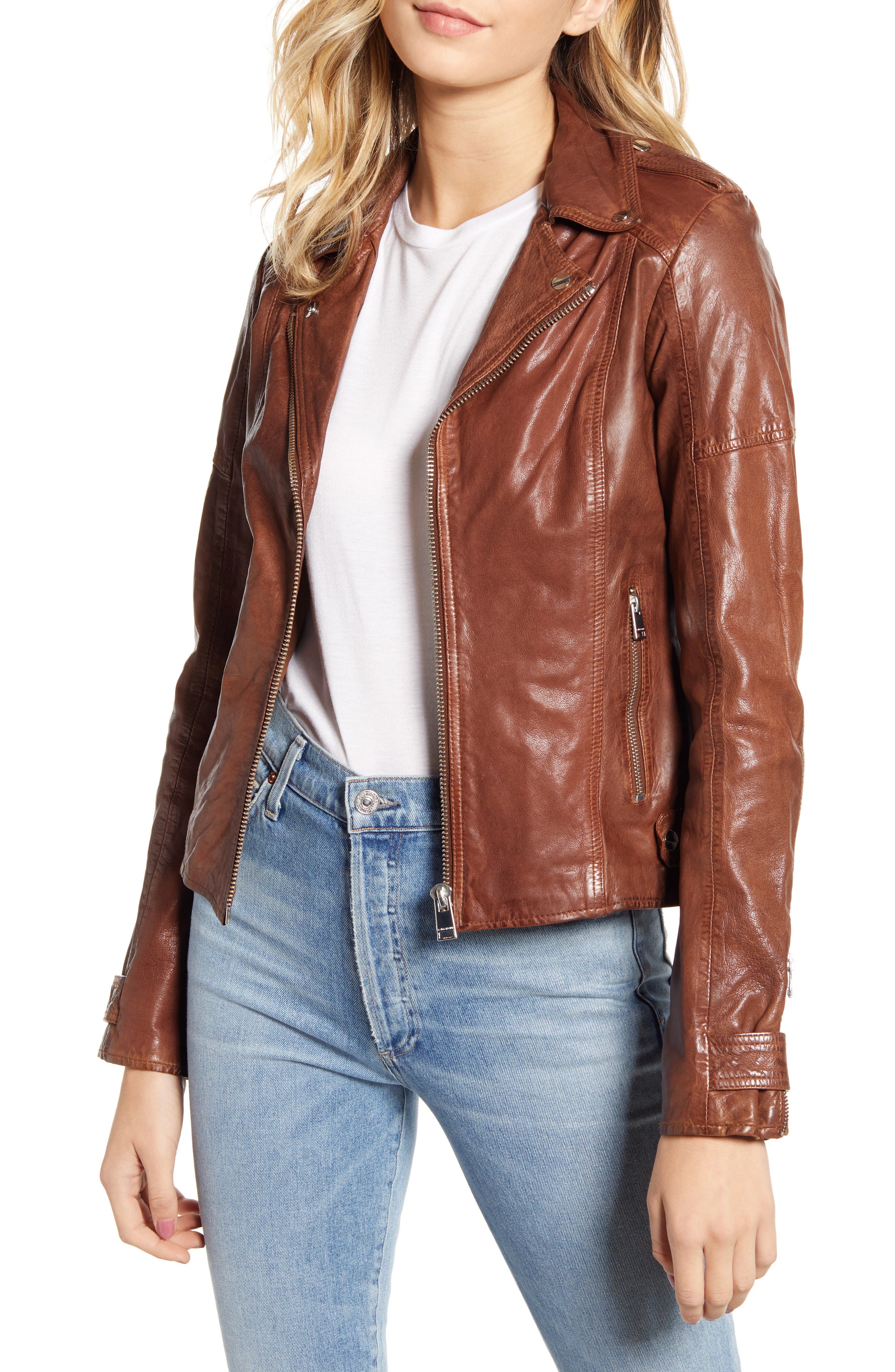 LAMARQUE Leather Biker Jacket Nordstrom
