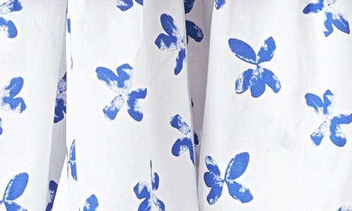Endless Rose Floral Tiered Belted Maxi Dress In White/blue
