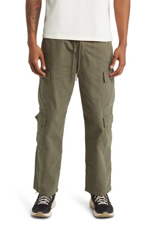 PacSun Calligraphy Cotton & Nylon Cargo Pants in Olive