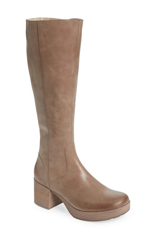 Vince Platform Boot in Khaki Leather