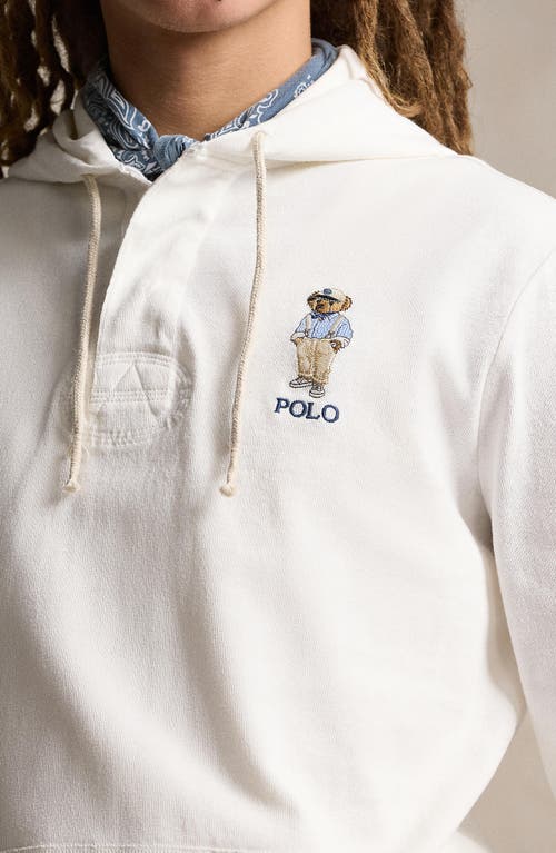 Shop Polo Ralph Lauren Polo Bear Hoodie In Deckwash White Hmgwy Bear