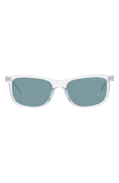 Prada Pillow 54mm Polarized Square Sunglasses In Rose Gold Black