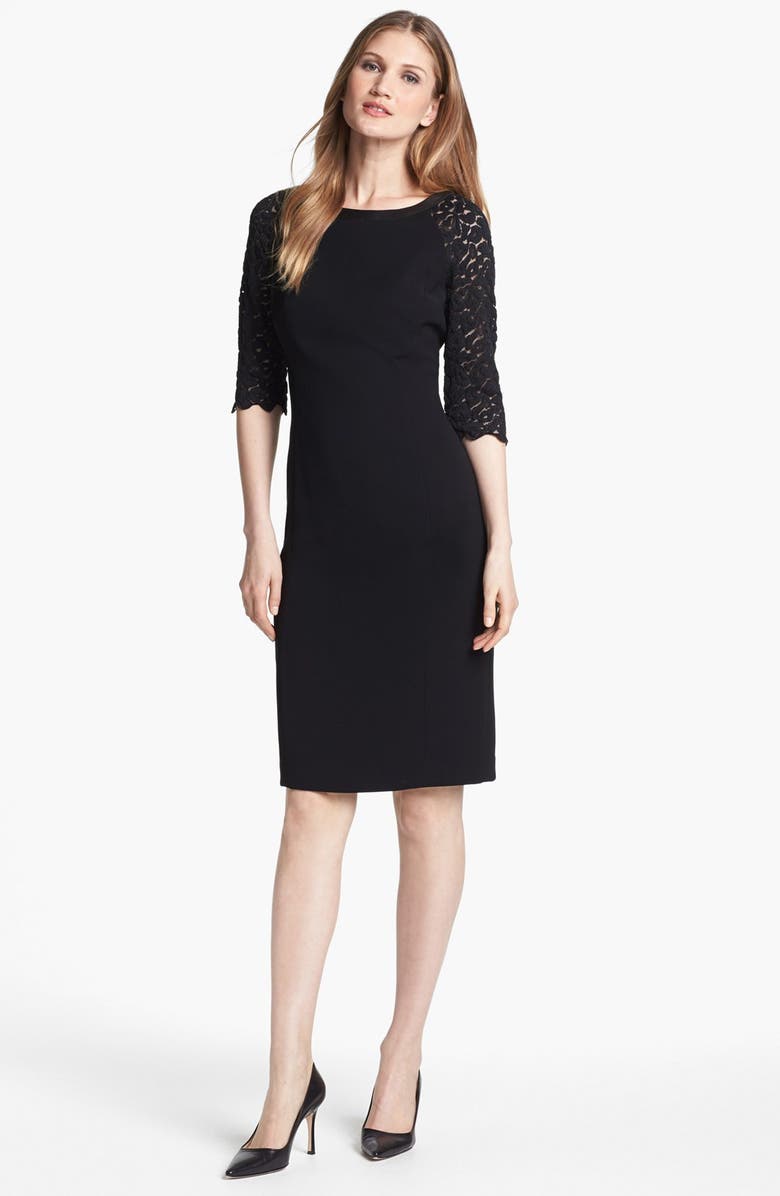 Lafayette 148 New York 'Collette' Lace Sleeve Dress | Nordstrom