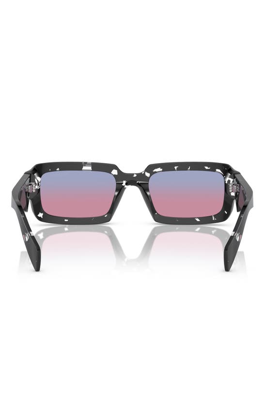 Shop Prada 54mm Rectangle Gradient Sunglasses In Magenta
