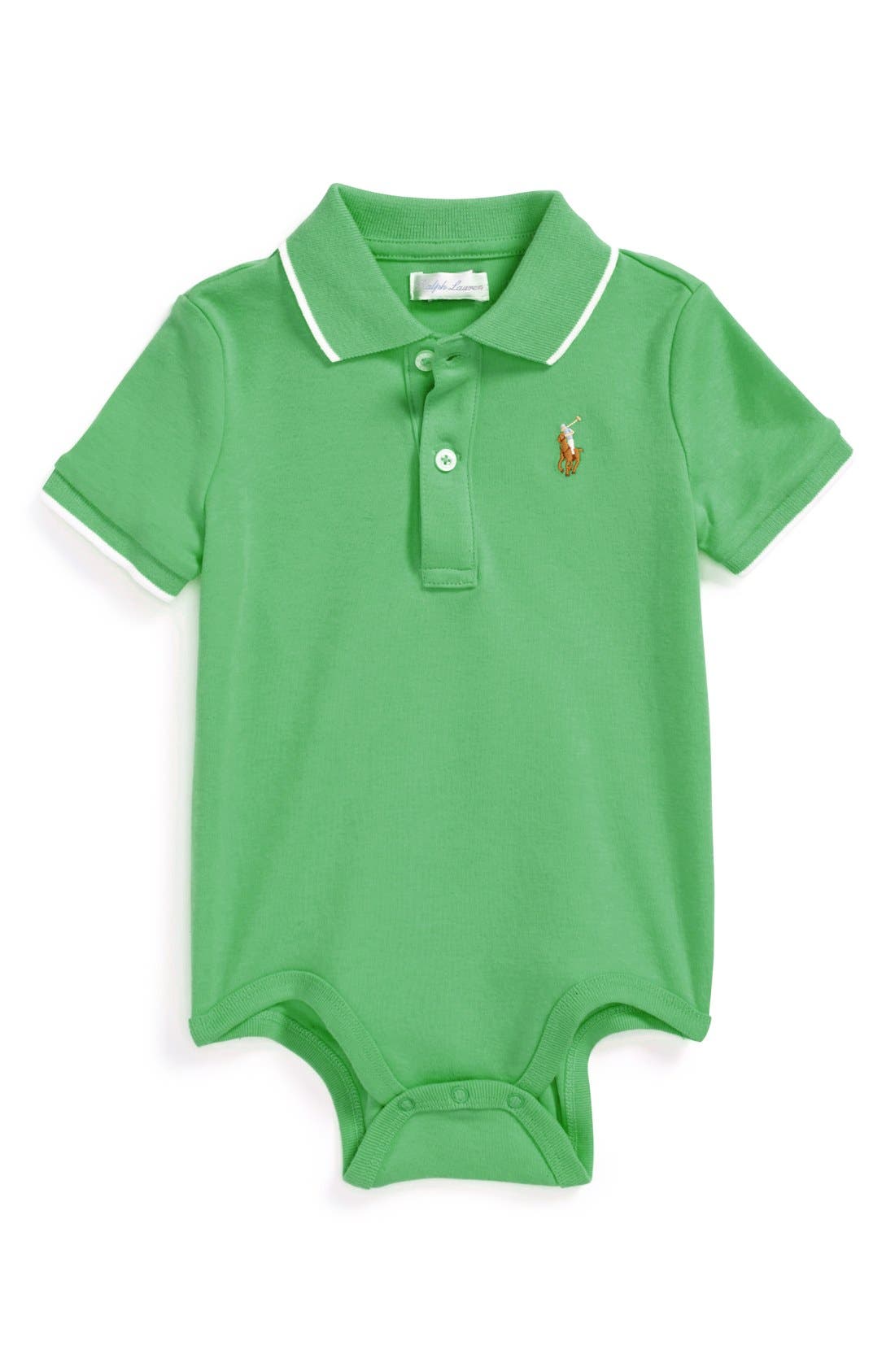 Ralph Lauren Tipped Polo Bodysuit (Baby Boys) Nordstrom