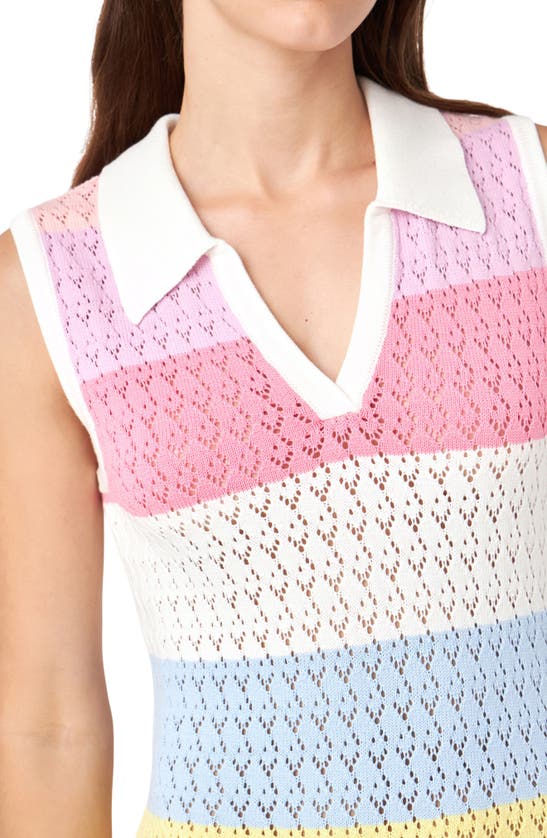 English Factory Women's Crochet Knit Maxi Dress In Pink Multi