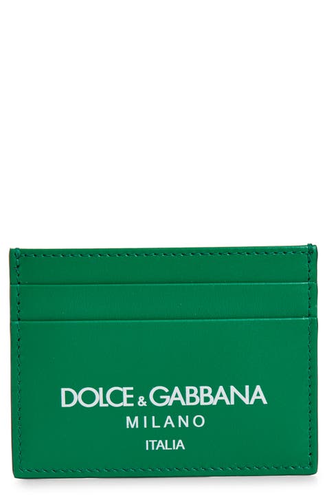 Dolce & Gabbana Blue Leather Business Card Holder Dolce & Gabbana