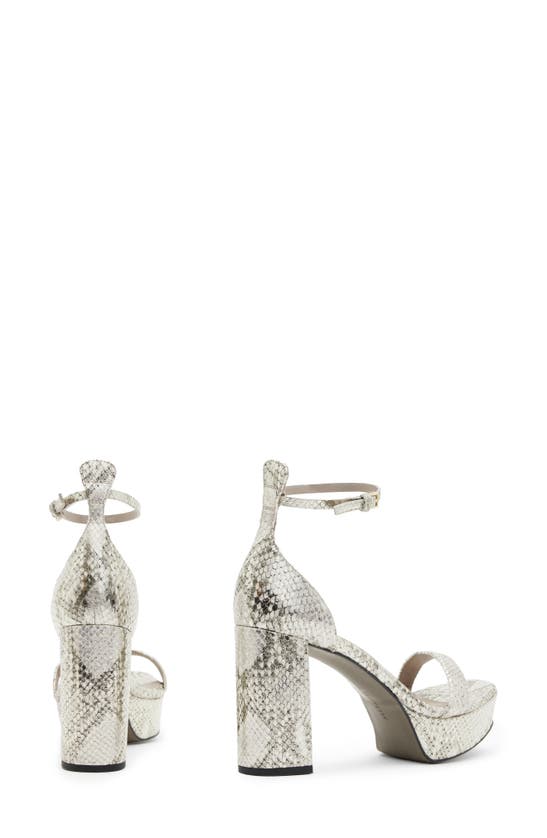ALLSAINTS ALLSAINTS ZIGGY SNAKESKIN EMBOSSED PLATFORM SANDAL