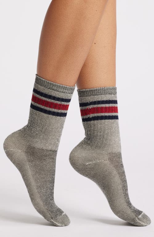 American Trench Merino Wool Blend Activity Crew Socks in Classic Grey 