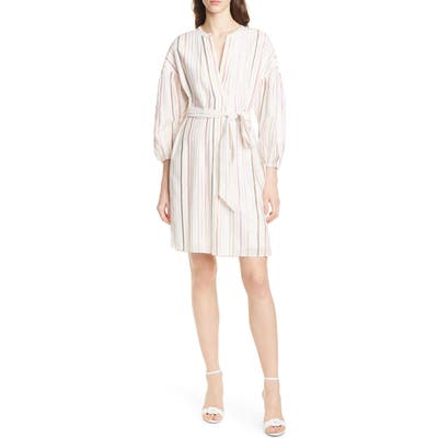 Joie Semra Stripe Cotton Blend Dress, Ivory