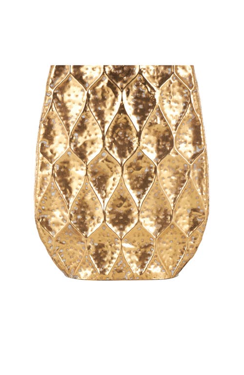 Vivian Lune Home Metal Vase In Gold