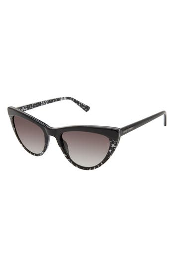 Isaac Mizrahi New York 52mm Cat Eye Sunglasses In Black