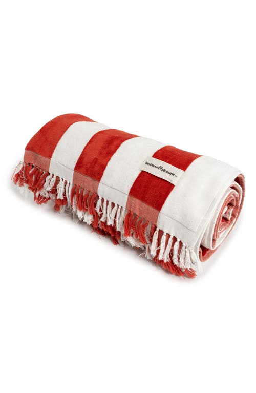 Shop Business & Pleasure Business And Pleasure Co Holiday Fringe Beach Towel In Red