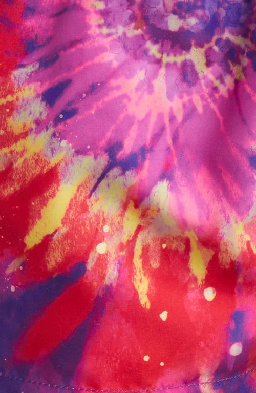 Boardies Bright Tie Dye Shortie Swim Trunks In Purple Multi
