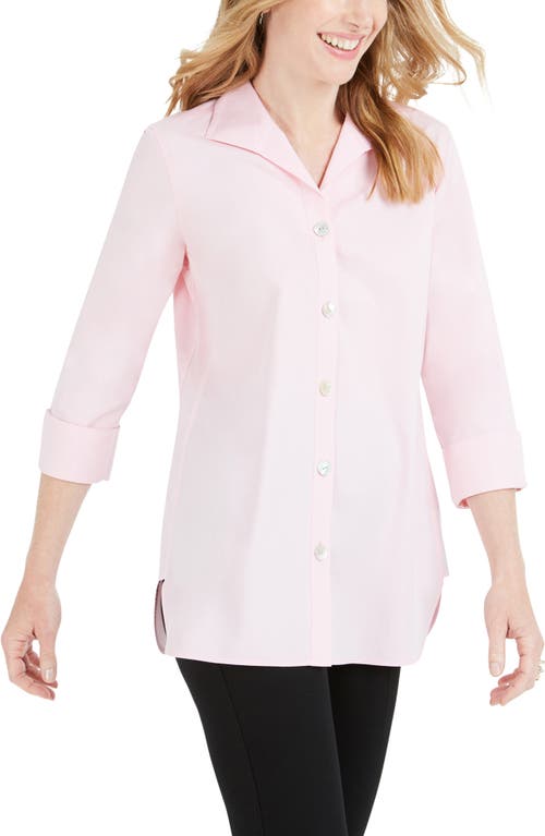 Pandora Non-Iron Cotton Shirt in Chambray Pink
