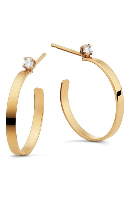 Lana Solo 15mm Diamond Hoops in Yellow Gold at Nordstrom