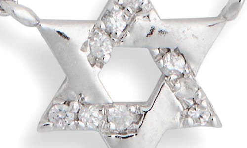 Shop Anzie Love Letter Pavé Diamond Star Of David Necklace In Silver