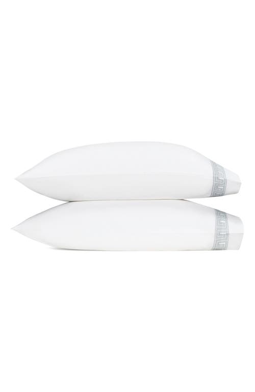 Matouk Ophelia 520 Thread Count Cotton Pillowcases In Silver