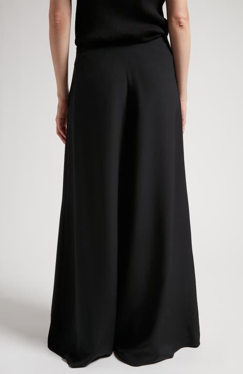 Shop The Row Dela Wool Twill Wide Leg Pants In Black