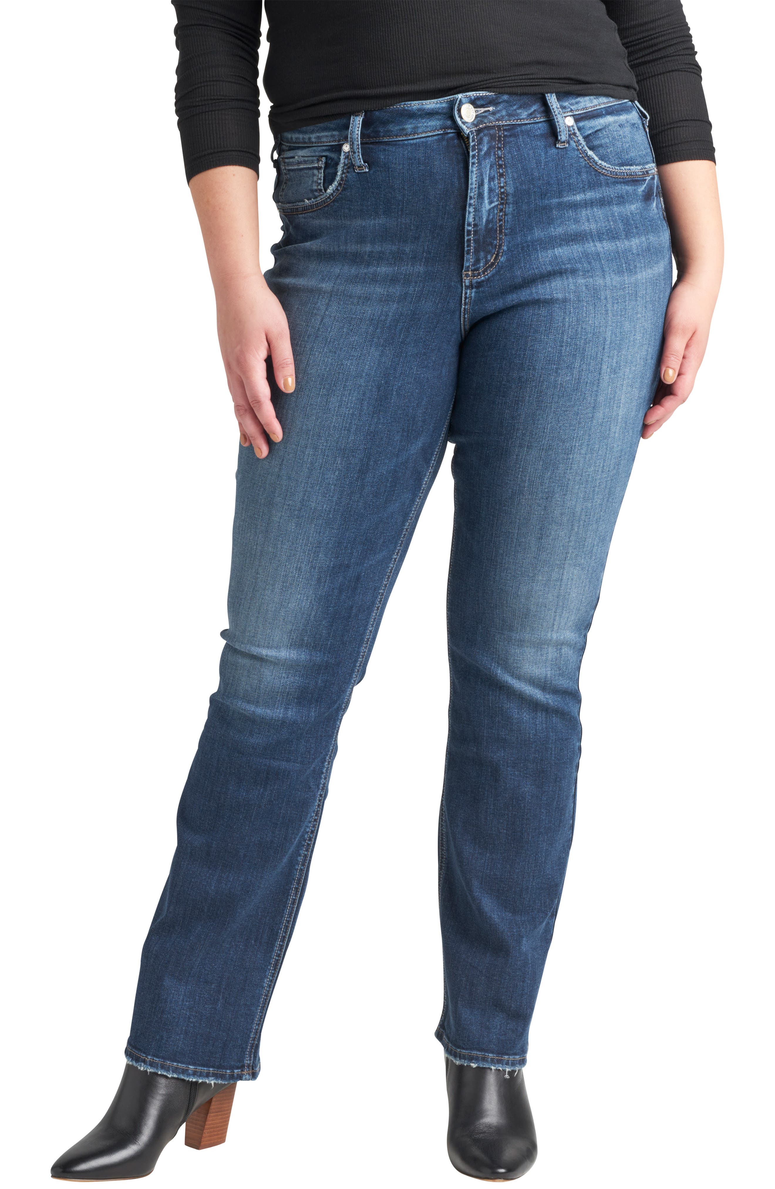 avery slim boot silver jeans