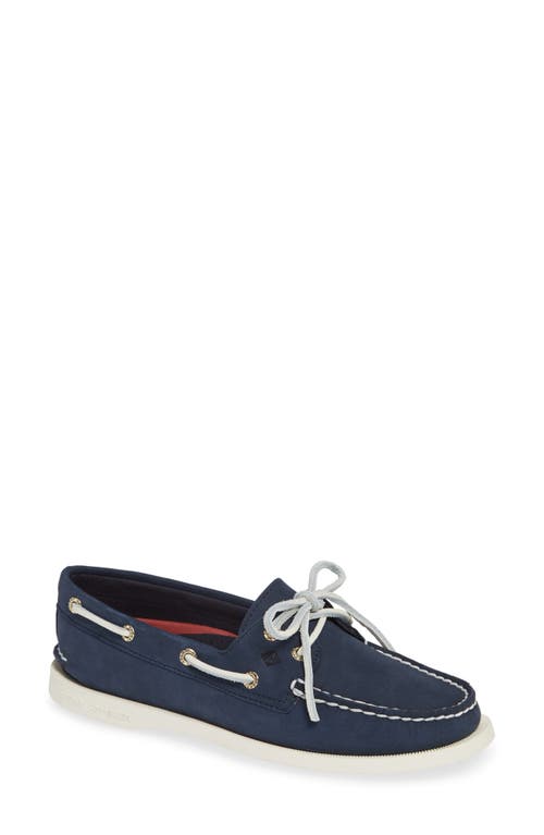 'Authentic Original' Boat Shoe in Navy Leather