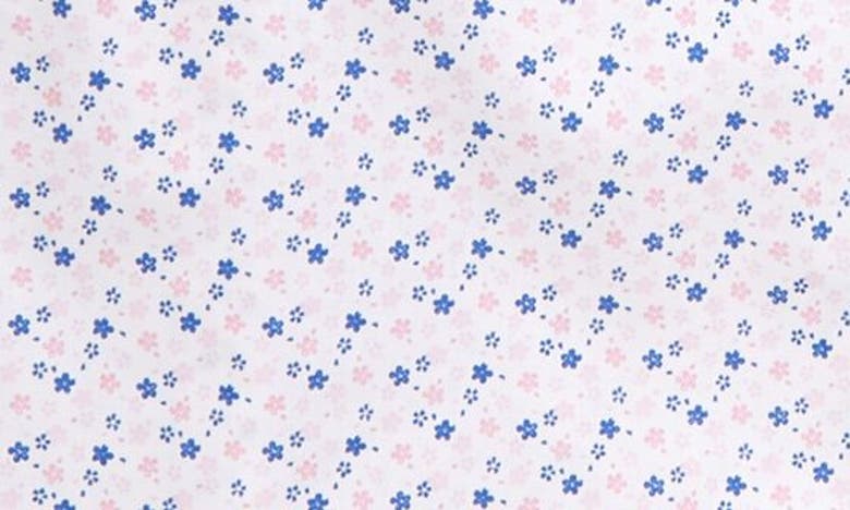 Tallia Kids' Floral Button-up Shirt In White/ Pink