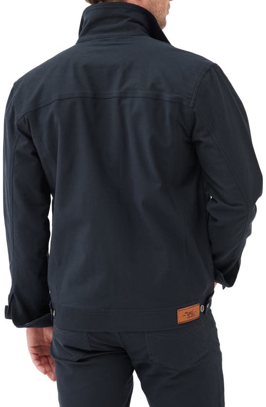 Shop Rodd & Gunn Raymonds Gap Stretch Cotton Trucker Jacket In Midnight