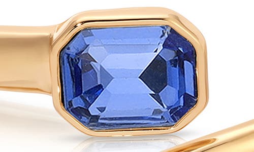 Ettika Deco Crystal Hinge Bracelet In Sapphire