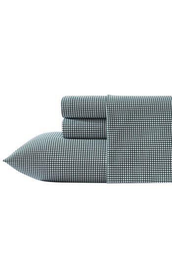Nautica Bayside Gingham Flannel Sheet Set In Green
