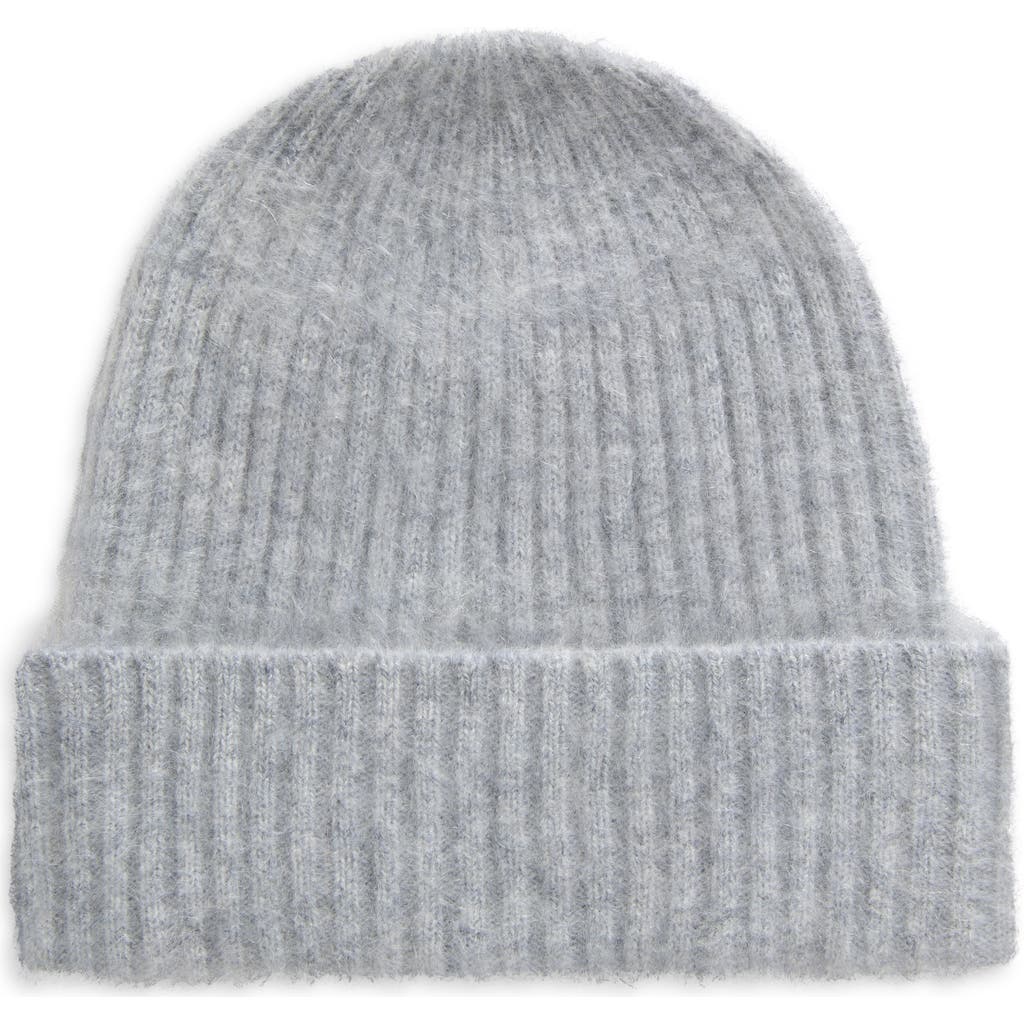 Nordstrom Brushed Cashmere Beanie In Grey Formal