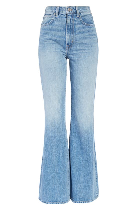 Slvrlake Indiana Super High Waist Flare Jeans In Monday Blues