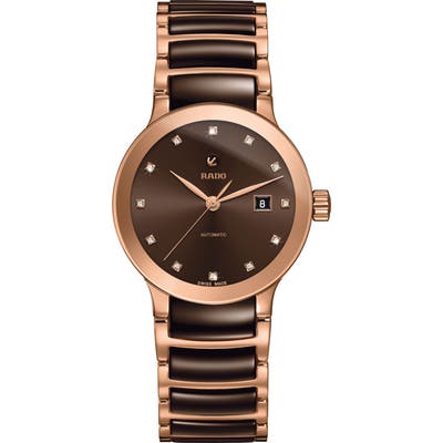 Rado Centrix Automatic Diamond Ceramic Bracelet Watch, 2m