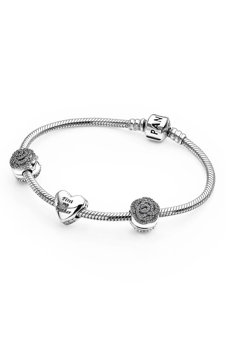 PANDORA 'Bouquet of Love' Boxed Mother's Day Charm Bracelet Gift Set ...