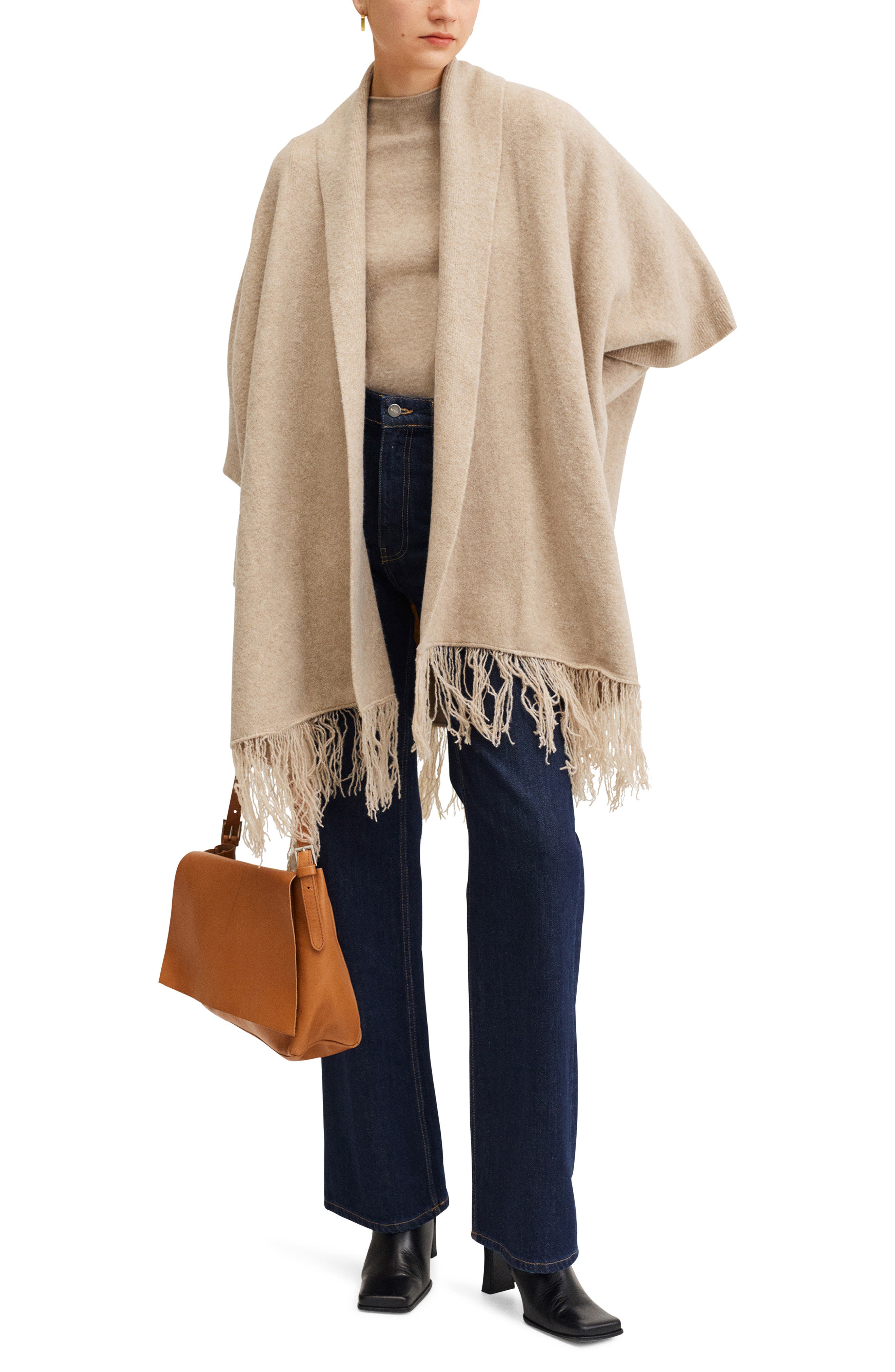 oversized fringe sweater