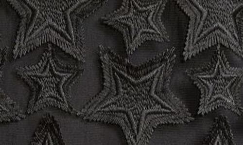 Akris Punto 3d Star Embroidery Tulle Loose Blouse In Black