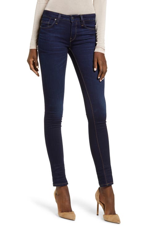 Hudson Jeans Women's Nico Mid Rise, Super Skinny Jean, Stone Grey DESTRUC,  24 at  Women's Jeans store