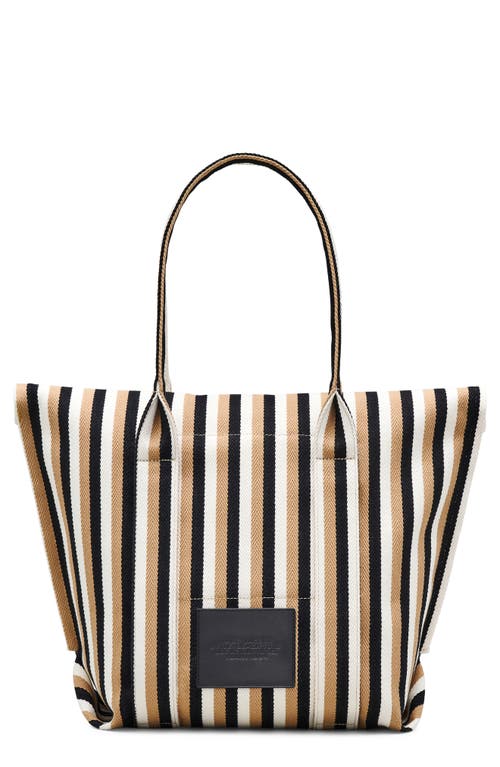Marc Jacobs The Striped Jacquard Beach Tote Bag In Camel Multi
